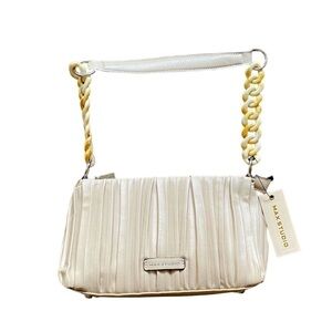 MAX Studio Oat Milk Handbag with Chain Strap NWT